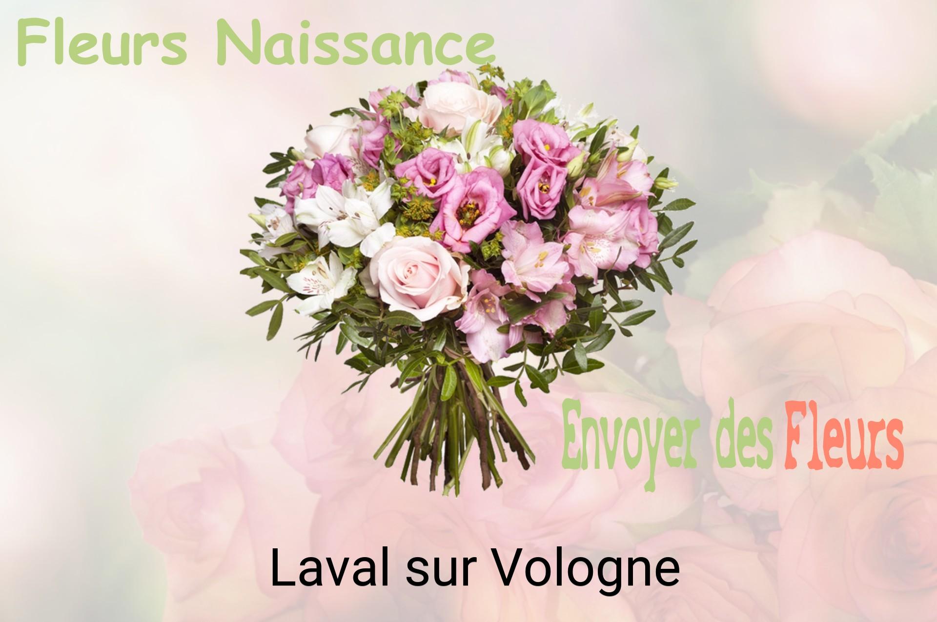 Bouquet de fleurs de naissance livré à Laval-sur-Vologne